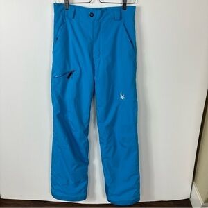 Spyder Kid’s Ski Pants Size 18 Unisex Teal Insulated Snow Ski Pants